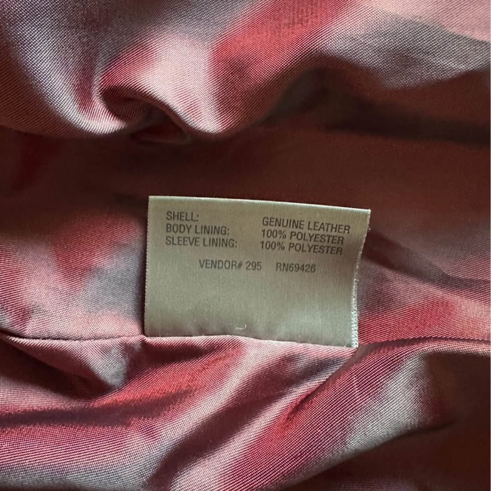 Authentic Red Leather Jacket - Picture 3 of 3